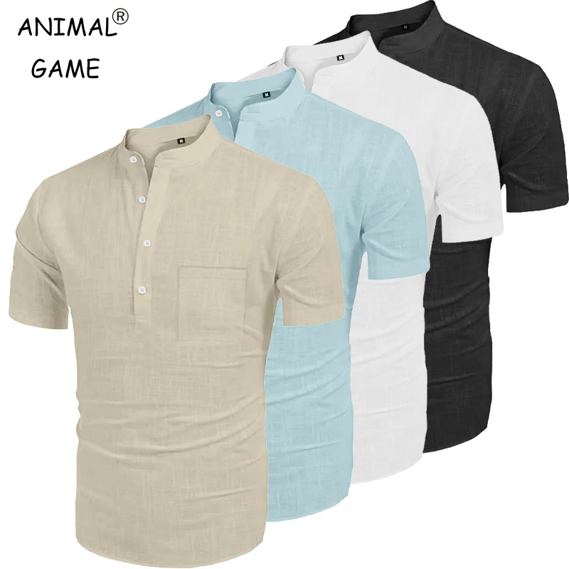 Summer Men's Henley Shot Sleeve T Shirt Causal Hippie Beach Cotton Shirt Collar Lightweight Yoga Tee Tops Oversize Tshirts Man
Summer Men's Henley Shot Sleeve T Shirt Causal Hippie Beach Cotton Shirt Collar Lightweight Yoga Tee Tops Oversize Tshirts Man