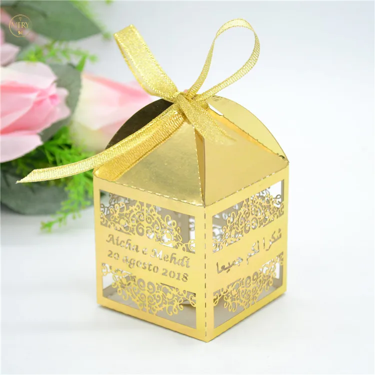 Elegant Lace Classic Personalized Laser Cut Wedding Gifts Box with Ribbon for Guests
Elegant Lace Classic Personalized Laser Cut Wedding Gifts Box with Ribbon for Guests