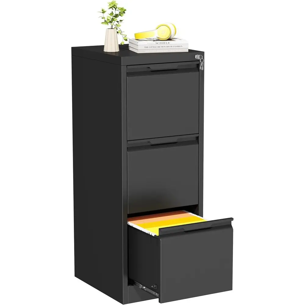 Metal Locking File Cabinet for Home or Office, Vertical Storage, Holds Letter/Legal/A4 Files, Assembly Required, Black
Metal Locking File Cabinet for Home or Office, Vertical Storage, Holds Letter/Legal/A4 Files, Assembly Required, Black