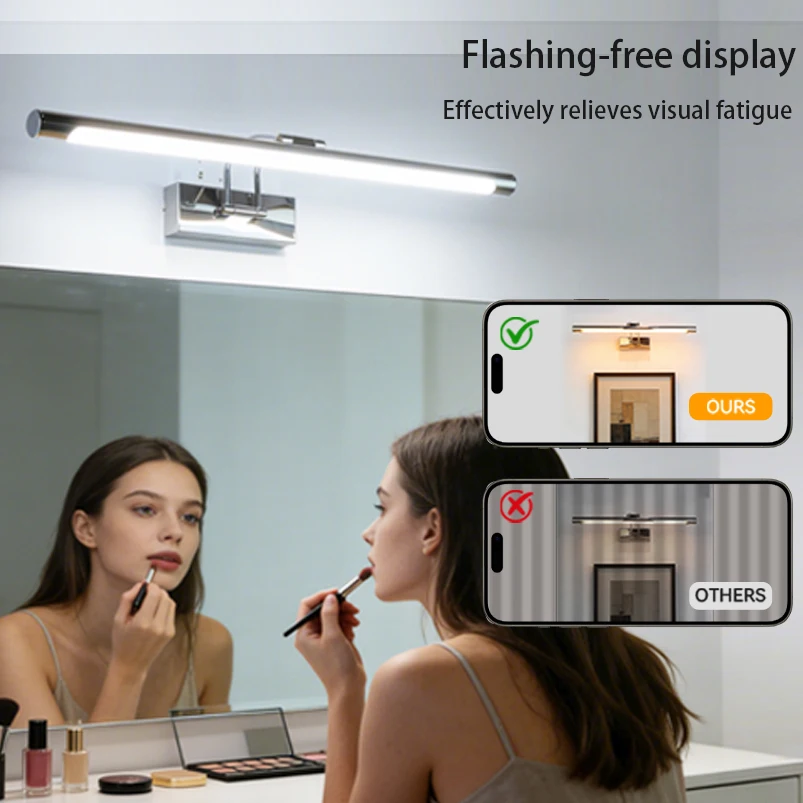 LED Bathroom Mirror Light Tricolor Memory Mirror Front Lights 85-265V Vanity light Led wall-Mounted Lighting For Bedroom Makeup
LED Bathroom Mirror Light Tricolor Memory Mirror Front Lights 85-265V Vanity light Led wall-Mounted Lighting For Bedroom Makeup