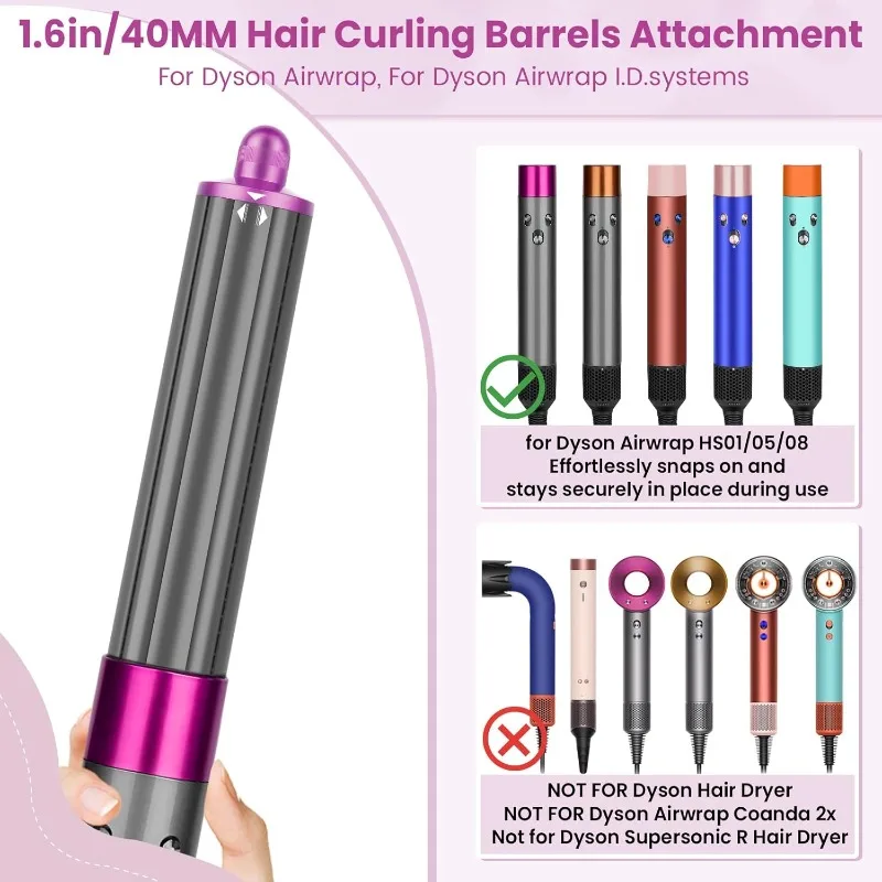 Compatible with Dyson Airwrap HD16 HS01 HS05 HS08 Accessories Automatic Curling Iron Curlers for Loose Inward Curls Voluminous
Compatible with Dyson Airwrap HD16 HS01 HS05 HS08 Accessories Automatic Curling Iron Curlers for Loose Inward Curls Voluminous