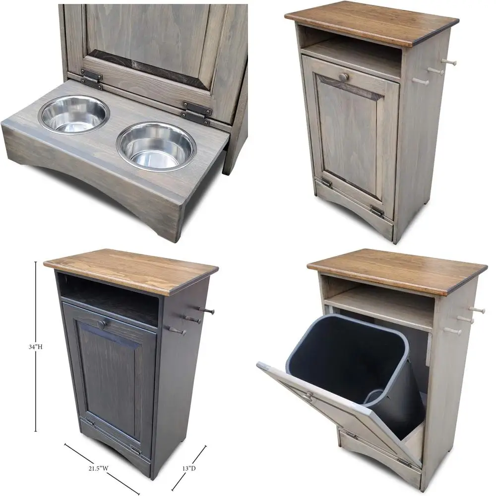 Pet Feeding Station with Food Storage Cabinet, Organizer for Dogs and Animals, Holds up to 35 lbs (Pewter)
Pet Feeding Station with Food Storage Cabinet, Organizer for Dogs and Animals, Holds up to 35 lbs (Pewter)