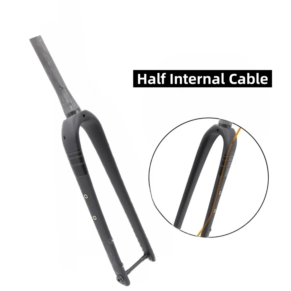RACE T1000 Carbon Fiber Gravel Front Fork, Thru Axle 12x100mm Or QRHalf Internal Cable,Straight/Tapered Tube,Max Tire 700C x 45C
RACE T1000 Carbon Fiber Gravel Front Fork, Thru Axle 12x100mm Or QRHalf Internal Cable,Straight/Tapered Tube,Max Tire 700C x 45C