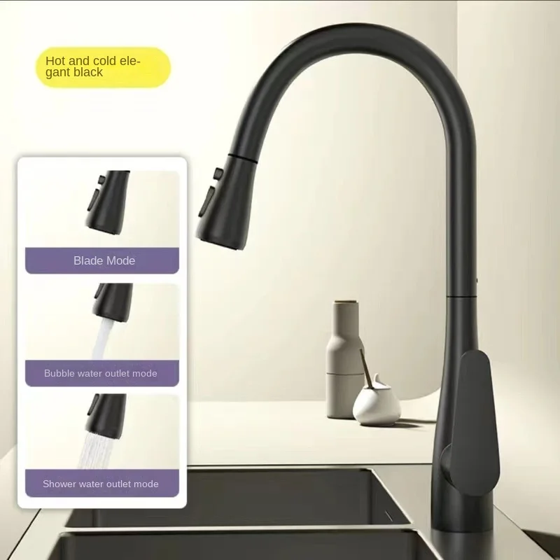 Stainless steel household pull-out kitchen faucet balcony sink washbasin hot and cold water anti-splash pressurization
Stainless steel household pull-out kitchen faucet balcony sink washbasin hot and cold water anti-splash pressurization