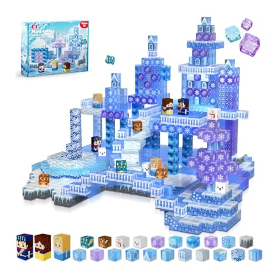 Magnetic Blocks - 100PCS Magnetic Building Block for Age 3+, Magnet Cubes Castle Princ Building Toy Sets, STEM Magnets Toys Bir
Magnetic Blocks - 100PCS Magnetic Building Block for Age 3+, Magnet Cubes Castle Princ Building Toy Sets, STEM Magnets Toys Bir