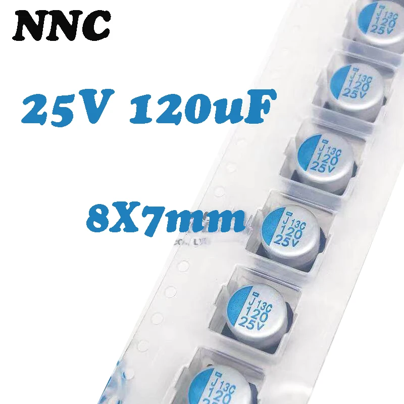 25V120UF 8X7mm NNC SMD Твердотельный конденсатор 120мкФ 25В
25V120UF 8X7mm NNC SMD Твердотельный конденсатор 120мкФ 25В