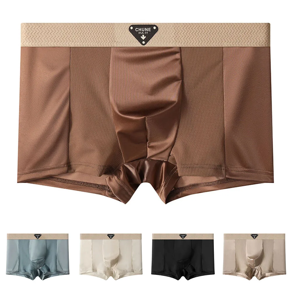 Men Thin Ice Silk Boxers Short Mesh Breathable Panties Smooth Underwear Boxer Trunks Comfortable 2025
Men Thin Ice Silk Boxers Short Mesh Breathable Panties Smooth Underwear Boxer Trunks Comfortable 2025