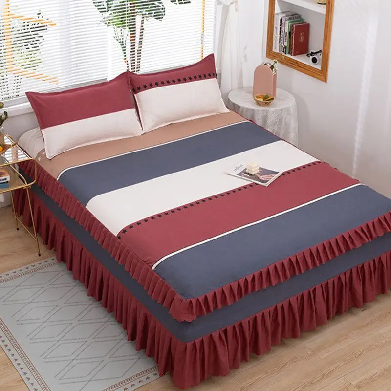 3pcs Sheet Set Luxury Household Bed Skirts Pillowcase Bedroom Decoration Soft Skin-friendly Non-slip Bedding Household Washable
3pcs Sheet Set Luxury Household Bed Skirts Pillowcase Bedroom Decoration Soft Skin-friendly Non-slip Bedding Household Washable