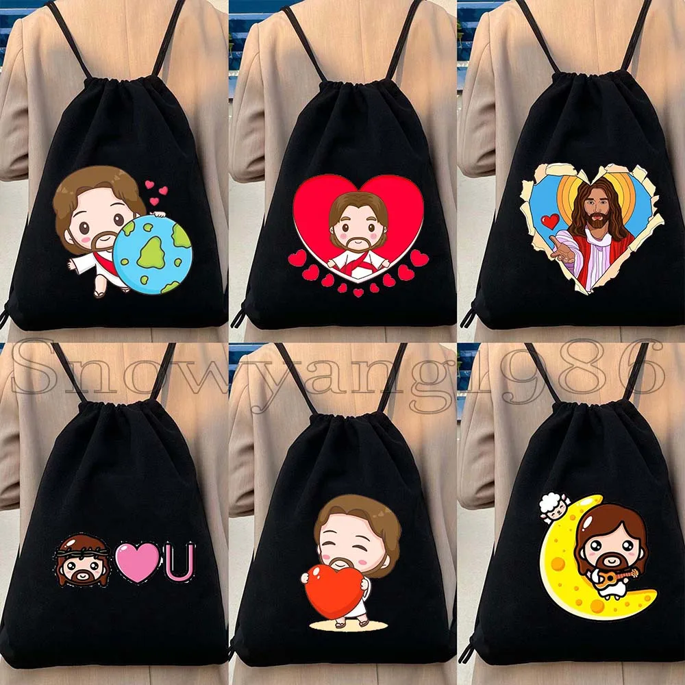 Cartoon Jesus Christ Floral Cross Love Faith Cute Christian Bible Belief Flower Drawstring Bag Backpack Gym Yoga Sports Sackpack
Cartoon Jesus Christ Floral Cross Love Faith Cute Christian Bible Belief Flower Drawstring Bag Backpack Gym Yoga Sports Sackpack
