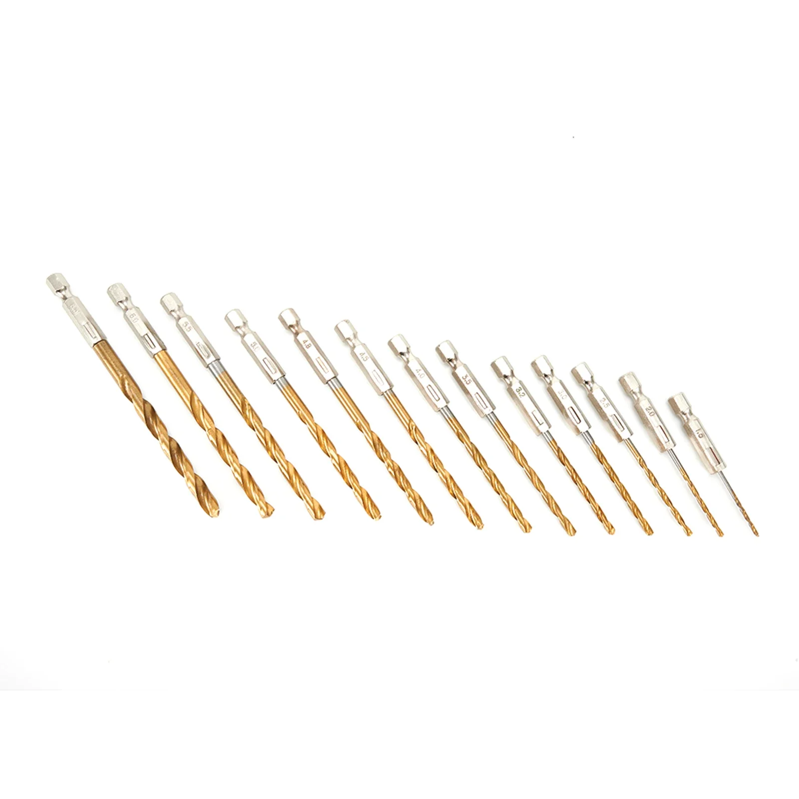 13pcs HSS High Steel Drill Bit Set, Hex Shank Bits 1 5mm 6 5mm, Long Lasting And Suitable For Metal, Wood, And Plastics
13pcs HSS High Steel Drill Bit Set, Hex Shank Bits 1 5mm 6 5mm, Long Lasting And Suitable For Metal, Wood, And Plastics