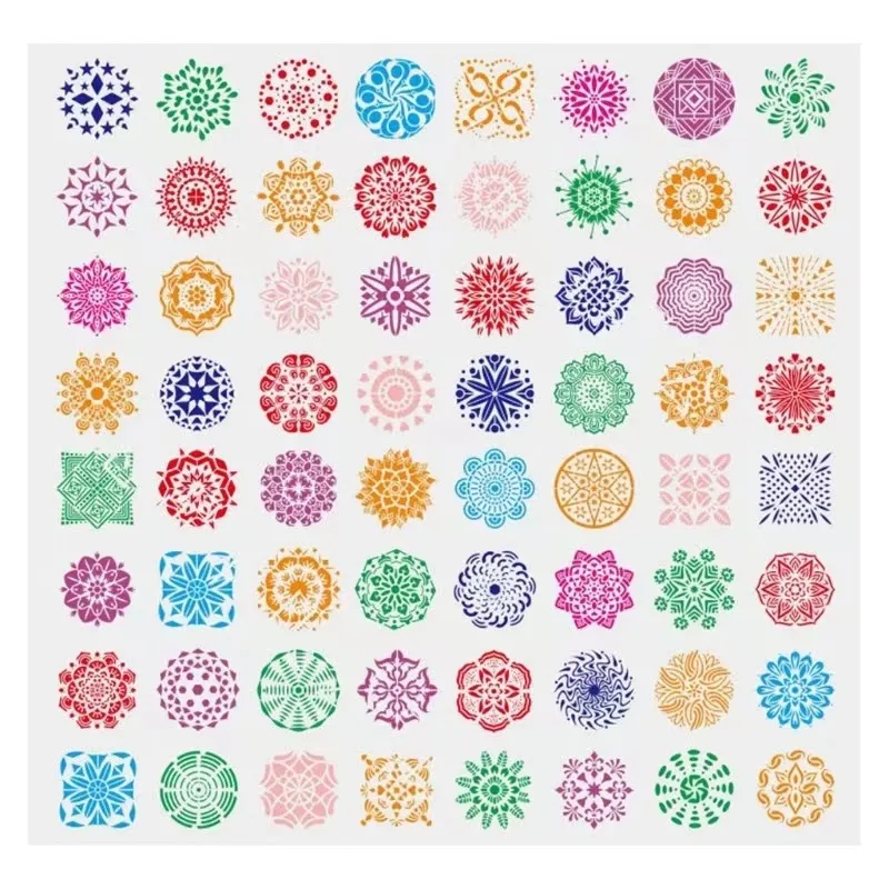 64pcs/set Mandala Layering Stencils DIY Painting Scrapbook Coloring Embossing Album Decorative Template 9x9cm
64pcs/set Mandala Layering Stencils DIY Painting Scrapbook Coloring Embossing Album Decorative Template 9x9cm