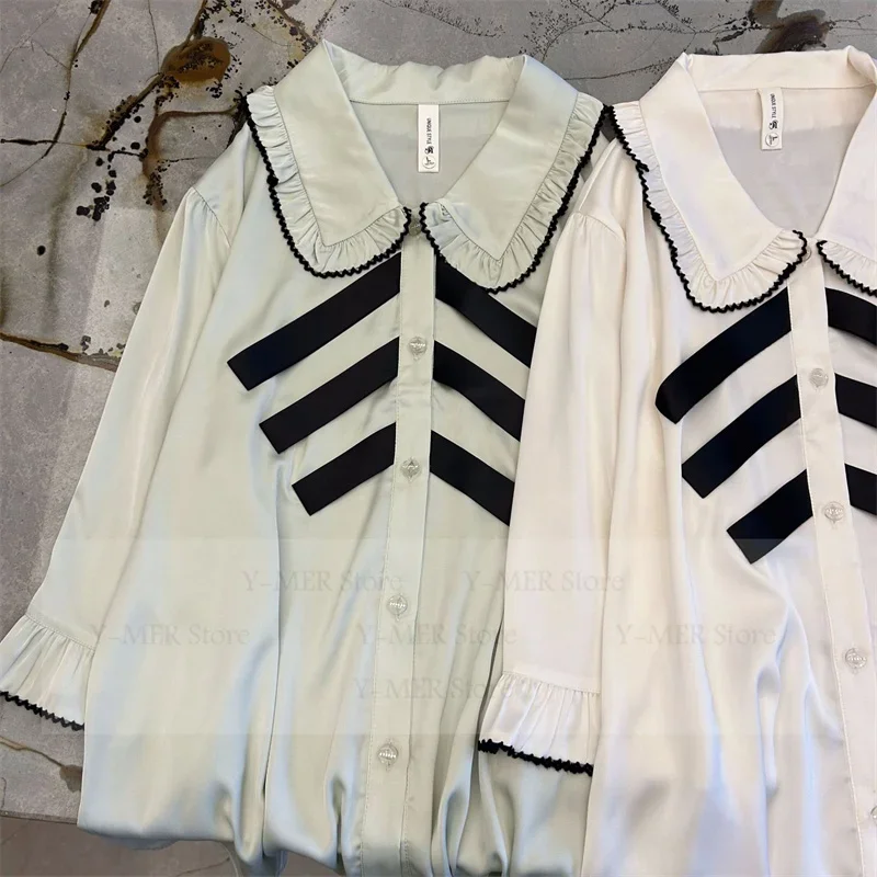 Women Satin Sleepwear Pijamas De Mujer Princess Style Ruffles Pajamas Suit Autumn Spring Ice Silk Pyjamas Femme Loungewear
Women Satin Sleepwear Pijamas De Mujer Princess Style Ruffles Pajamas Suit Autumn Spring Ice Silk Pyjamas Femme Loungewear