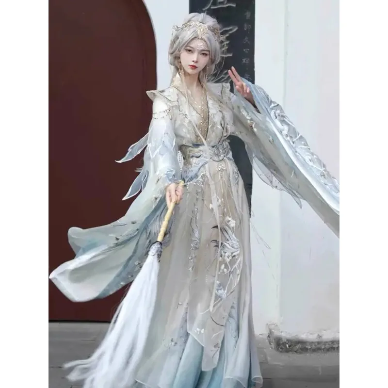 Hanfu Ji Yue Yao Guang Unisex Improved Wei Jin Style Embroidery Heavy Craft Immortal Winter Han Element White
Hanfu Ji Yue Yao Guang Unisex Improved Wei Jin Style Embroidery Heavy Craft Immortal Winter Han Element White