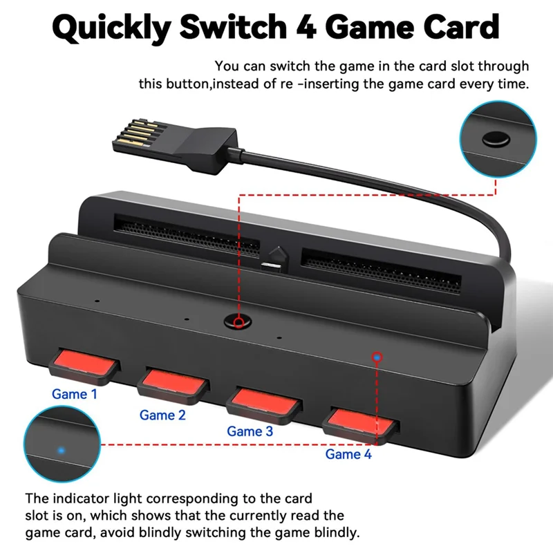 【HOT】4 In 1 TV Dock Station For Switch/Switch OLED, Switch Game Card Reader With 4 Card Slots, USB-C Port Charging Station
【HOT】4 In 1 TV Dock Station For Switch/Switch OLED, Switch Game Card Reader With 4 Card Slots, USB-C Port Charging Station