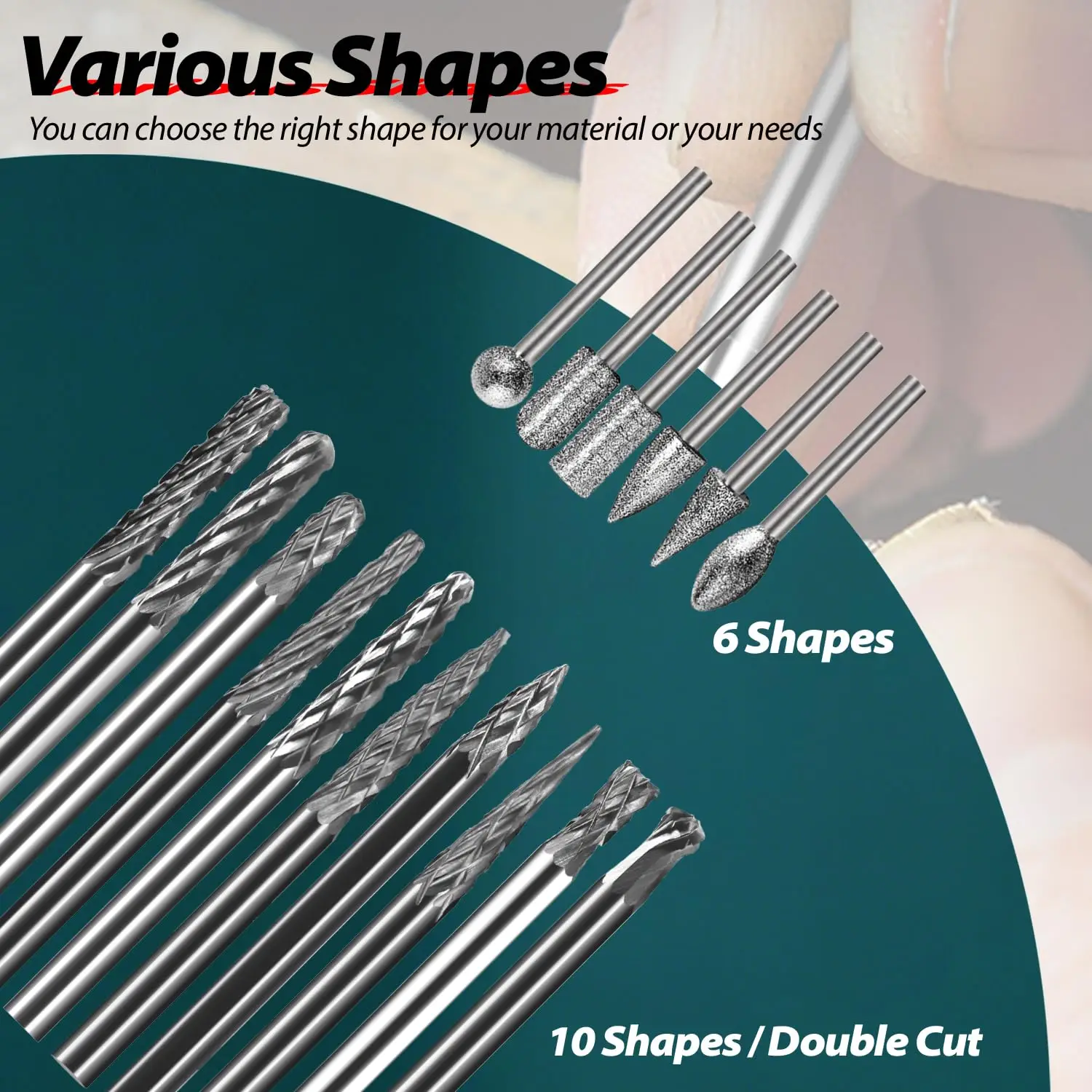 40Pcs Carbide Drill Bits Set 1/8 Inch Shank Double Cut Rotary Burrs For Woodworking Grinding Drilling Tools
40Pcs Carbide Drill Bits Set 1/8 Inch Shank Double Cut Rotary Burrs For Woodworking Grinding Drilling Tools
