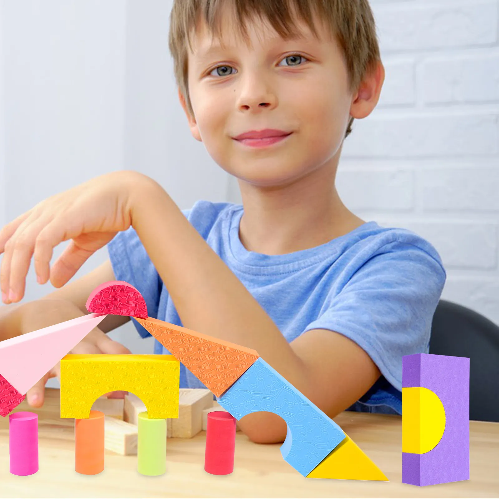 50Pcs Eva Soft Stackable Blocks for Toddlers Early Learning Educational Colorful Shapes Eye Hand Coordination Skills
50Pcs Eva Soft Stackable Blocks for Toddlers Early Learning Educational Colorful Shapes Eye Hand Coordination Skills