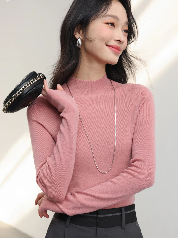 Женский вязаный свитер с длинным рукавом и высоким воротом, облегающий, для офиса, комфортный, базовый слой, новинка
Женский вязаный свитер с длинным рукавом и высоким воротом, облегающий, для офиса, комфортный, базовый слой, новинка