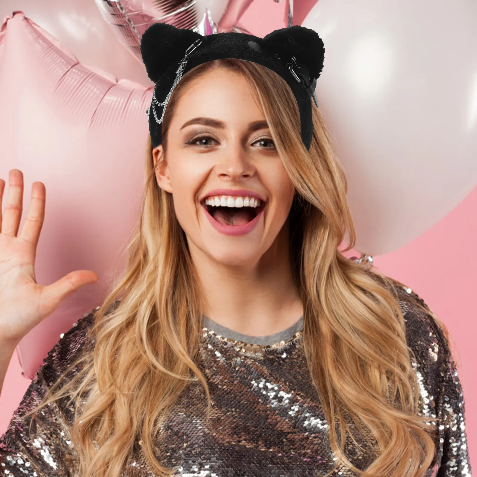 Cat Ears Headband Adult Punk Chain Design Comfortable Elastic Fit for Festival Parties Cosplay Events Animal Ears Headpiece Hair
Cat Ears Headband Adult Punk Chain Design Comfortable Elastic Fit for Festival Parties Cosplay Events Animal Ears Headpiece Hair