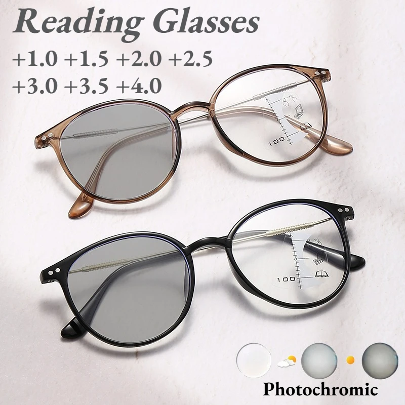 Anti-blue Light Progressive Multifocal Photochromic Presbyopia Glasses High-definition Reading Glasses Unisex +1.0 To +4.0
Anti-blue Light Progressive Multifocal Photochromic Presbyopia Glasses High-definition Reading Glasses Unisex +1.0 To +4.0