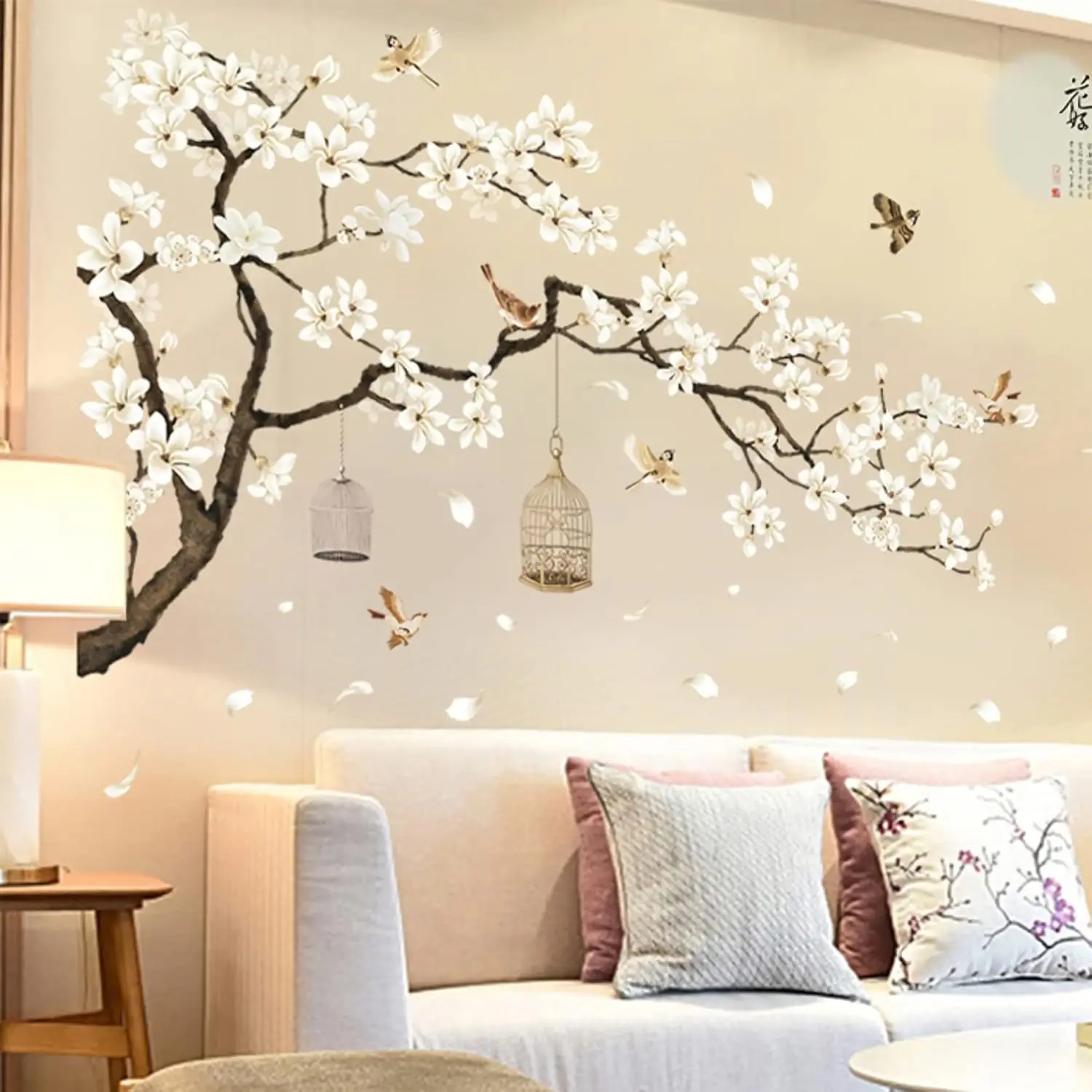 50x74 Inch Removable Cherry Blossom Tree Wall Sticker, 3D White Flower Decor for Bedroom Living Room
50x74 Inch Removable Cherry Blossom Tree Wall Sticker, 3D White Flower Decor for Bedroom Living Room