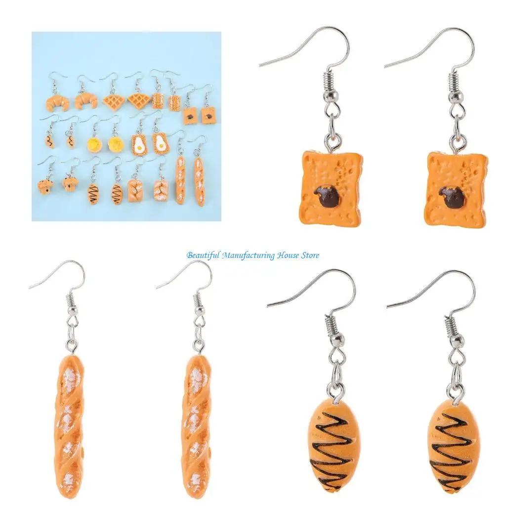 E56A Multi Type Simple Simulated Bread Earrings Delicate Resin Jewelry
E56A Multi Type Simple Simulated Bread Earrings Delicate Resin Jewelry