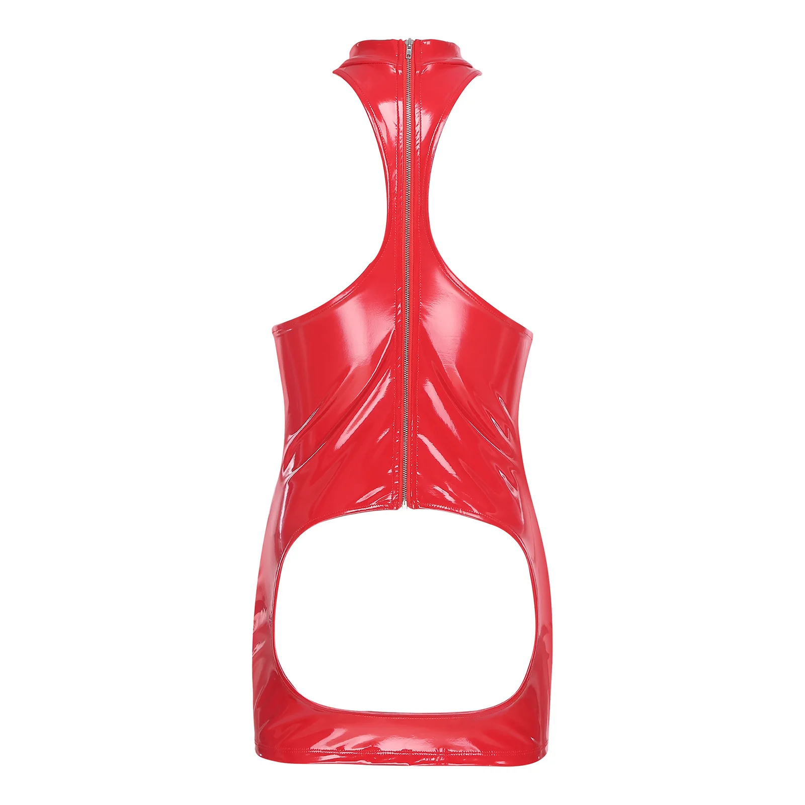 Womens Lingerie Bare Breast Chest Patent Leather Latex Bodysuit Mini Dress Halter Plunging Backless Bodycon Clubwear Nightwear
Womens Lingerie Bare Breast Chest Patent Leather Latex Bodysuit Mini Dress Halter Plunging Backless Bodycon Clubwear Nightwear
