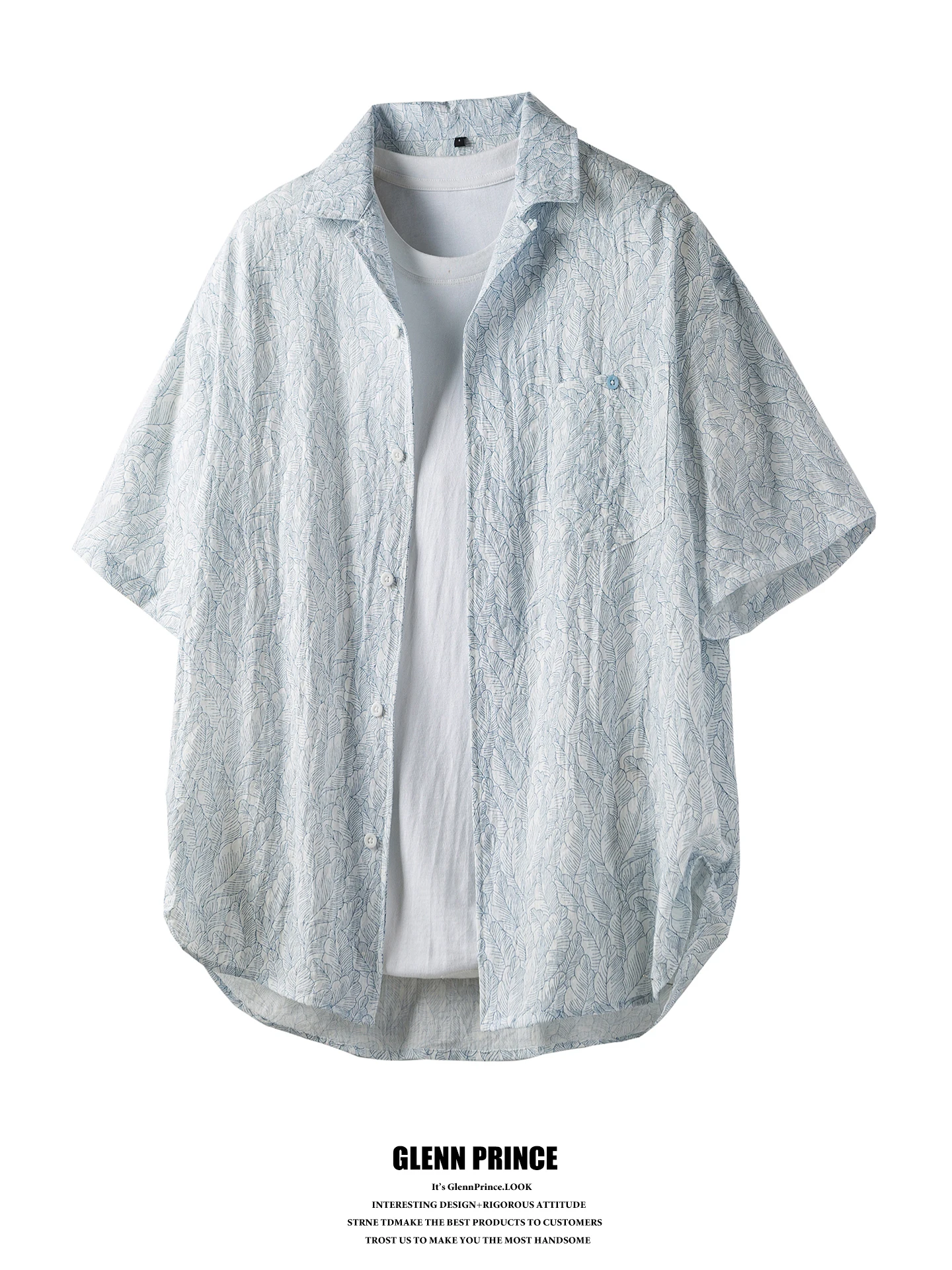 GPstudio New Cuban Collar Short Sleeve Floral Shirt Lightweight Casual Summer Vacation Beach Print Men's Loose Fit Shirt
GPstudio New Cuban Collar Short Sleeve Floral Shirt Lightweight Casual Summer Vacation Beach Print Men's Loose Fit Shirt