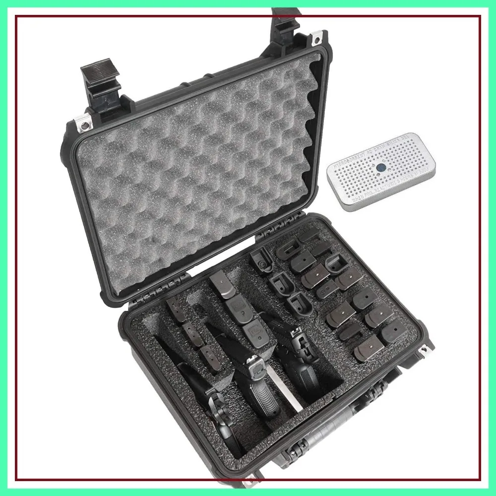 Pre-Cut Waterproof Pistol Case for 3 Guns & 23 Mags with Silica Gel Rust Prevention (Gen 2)
Pre-Cut Waterproof Pistol Case for 3 Guns & 23 Mags with Silica Gel Rust Prevention (Gen 2)