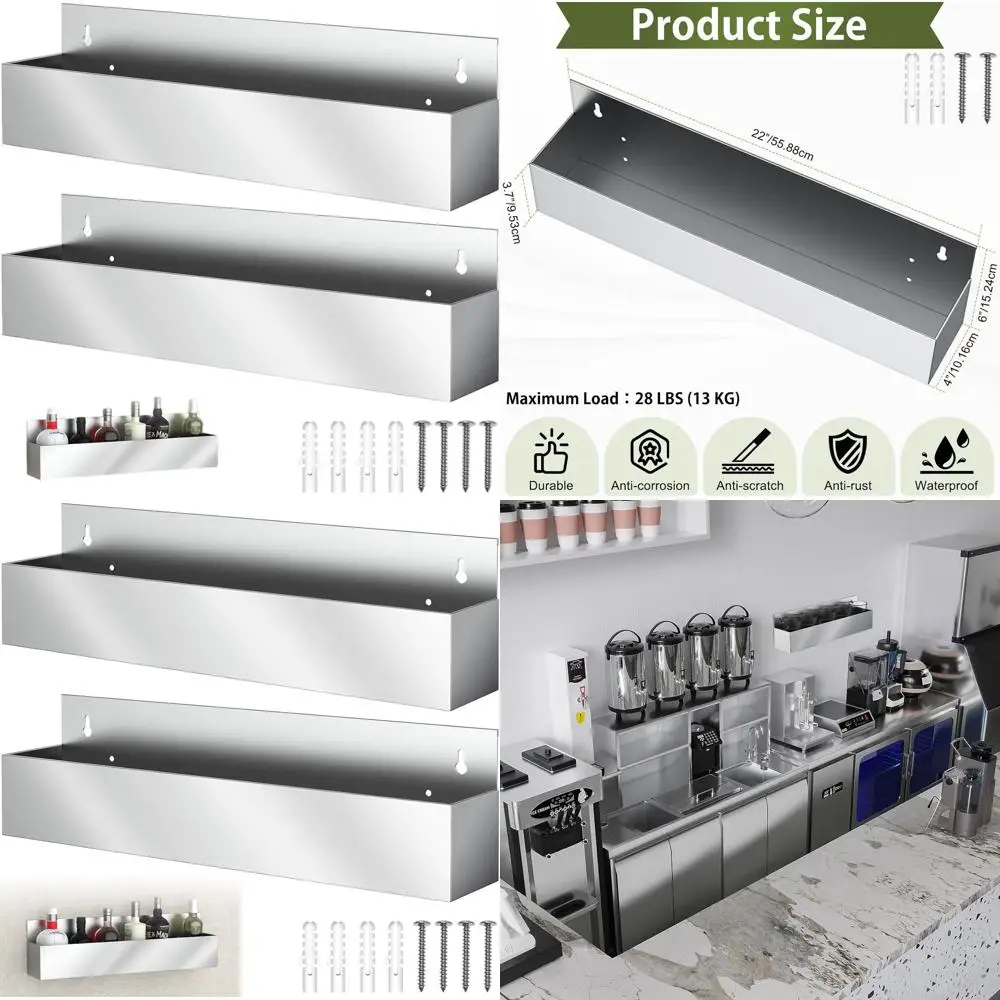 Настенный держатель для бутылок с ликером из нержавеющей стали, односкоростной рельс, 22 для хранения барных и кухонных бутылок
Настенный держатель для бутылок с ликером из нержавеющей стали, односкоростной рельс, 22 для хранения барных и кухонных бутылок