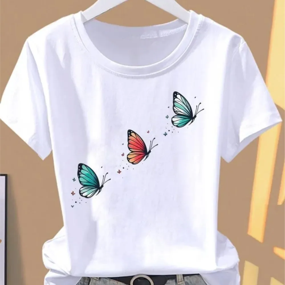 Temperament Women's T-shirts T Shirt Tees Short Sleeve Tops Blusas Casual Personality Commuting Women's Clothing Fashion Printed
Temperament Women's T-shirts T Shirt Tees Short Sleeve Tops Blusas Casual Personality Commuting Women's Clothing Fashion Printed