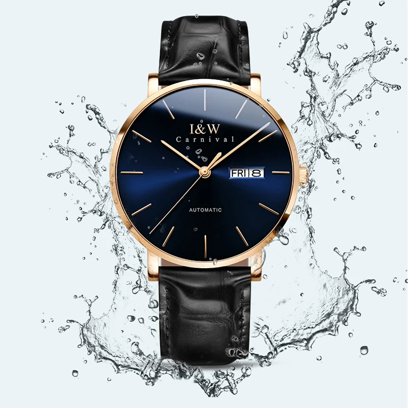 CARNIVAL Brand Mechanical Watch Luxury Sapphire Calendar Leather Band NH36 Automatic Wristwatch Waterproof for Men Reloj Hombre
CARNIVAL Brand Mechanical Watch Luxury Sapphire Calendar Leather Band NH36 Automatic Wristwatch Waterproof for Men Reloj Hombre