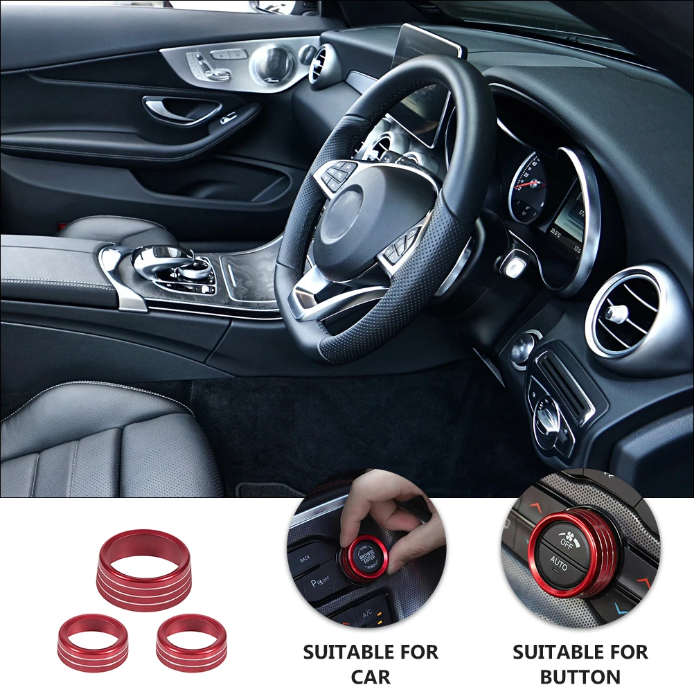 3 Pcs Air Conditioning Button Cover Climate Control Ring Car Start Knob Aluminum Alloy Smooth Sanding Glossy Finish Easy
3 Pcs Air Conditioning Button Cover Climate Control Ring Car Start Knob Aluminum Alloy Smooth Sanding Glossy Finish Easy