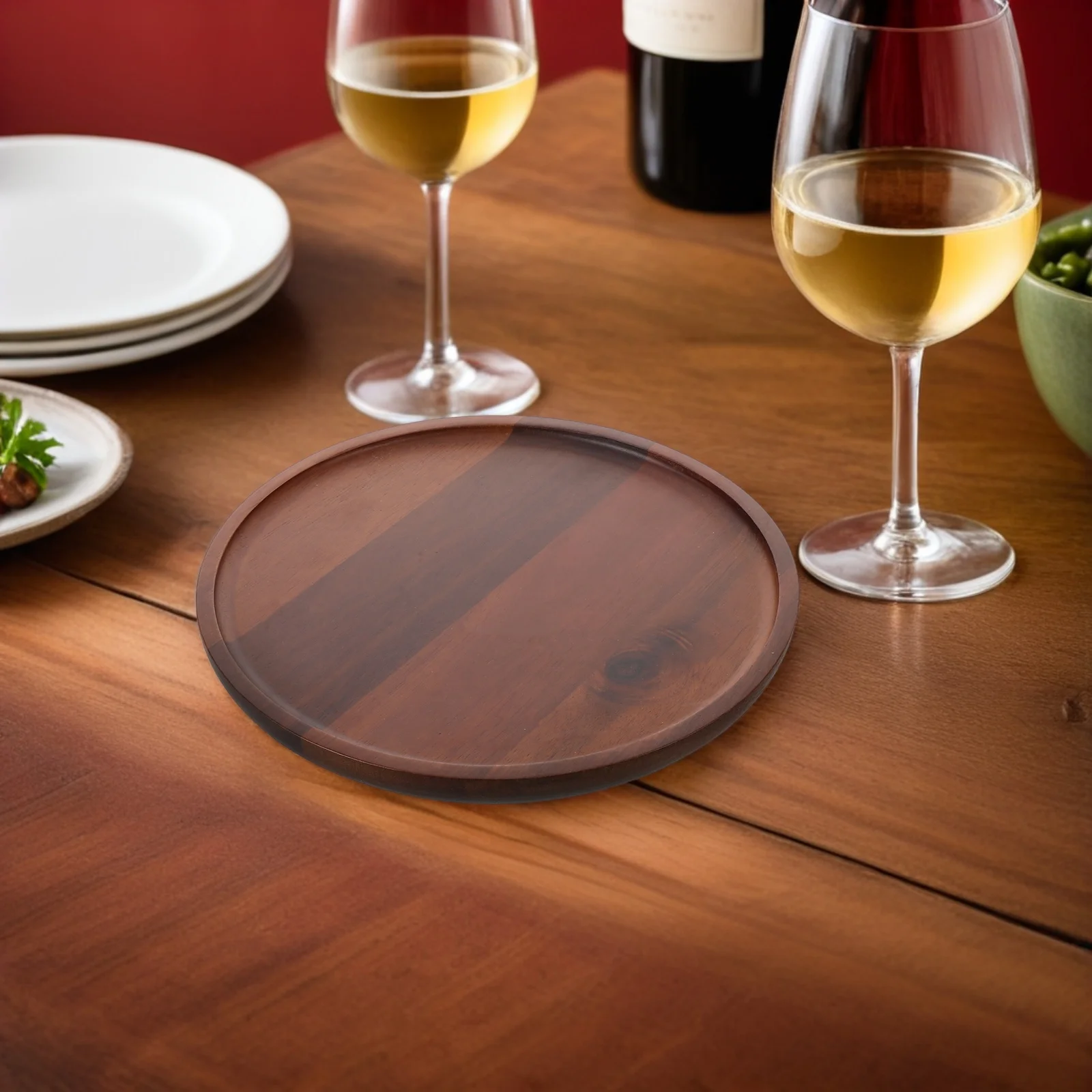 Round Wooden Tray 8 Inches Smooth Waterproof Serving Platter for Parties Picnics Desserts Chips Dip Nuts Farmhouse Style
Round Wooden Tray 8 Inches Smooth Waterproof Serving Platter for Parties Picnics Desserts Chips Dip Nuts Farmhouse Style