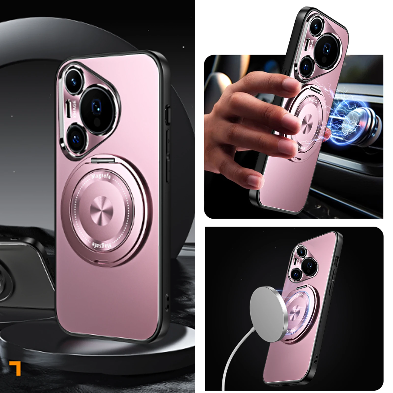 Wireless Charging Magnetic Rotating Kickstand Case For Huawei Pura 80 Pro 80 Ultra, Plating Matte Hard Camera Protection Cover
Wireless Charging Magnetic Rotating Kickstand Case For Huawei Pura 80 Pro 80 Ultra, Plating Matte Hard Camera Protection Cover