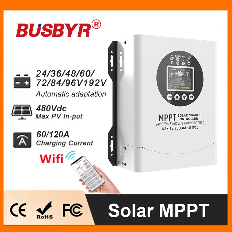 MPPT 480VDC Solar Charge Controller 24V-192V Wifi optional , LCD Display Home Energy Control System For Solar Roofs RVs Adaptive
MPPT 480VDC Solar Charge Controller 24V-192V Wifi optional , LCD Display Home Energy Control System For Solar Roofs RVs Adaptive