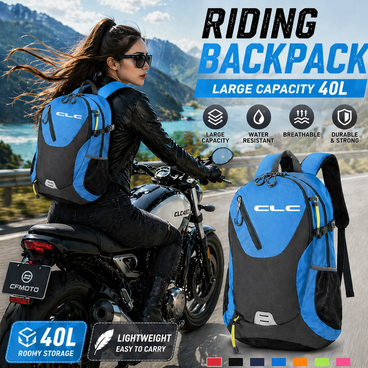 For CFMOTO CL-C450 CLC 450 Large Capacity Waterproof Outdoor Riding GeaRacing travel Men waterproof Backpack Bag Motorcycle Gift
For CFMOTO CL-C450 CLC 450 Large Capacity Waterproof Outdoor Riding GeaRacing travel Men waterproof Backpack Bag Motorcycle Gift