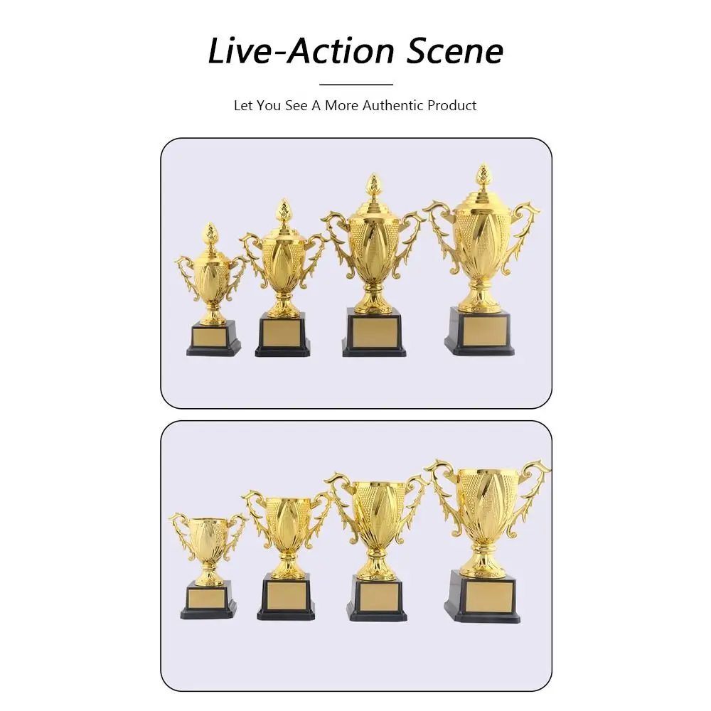 Gold Color Metal Trophy Large Size Customizable Design Competition Trophy Children's Craft Plastic Model Prize Cup
Gold Color Metal Trophy Large Size Customizable Design Competition Trophy Children's Craft Plastic Model Prize Cup