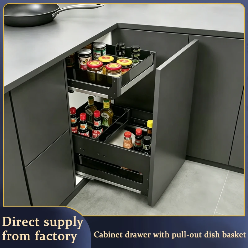 Aluminum Alloy Double Layer Pull Out Drawer Basket For Dishes Bowls Under Cabinet Space Saving Organizer Rustproof Heavy Duty
Aluminum Alloy Double Layer Pull Out Drawer Basket For Dishes Bowls Under Cabinet Space Saving Organizer Rustproof Heavy Duty