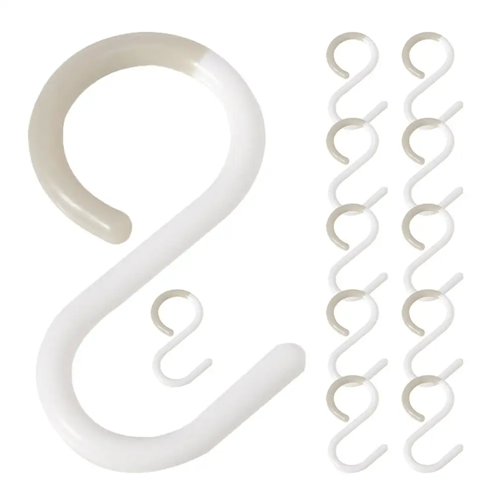 12PCS White Small S Hooks Plastic Key Hooks for Bathroom Kitchen Closet Clothes Hanger Rustproof Storage Solution
12PCS White Small S Hooks Plastic Key Hooks for Bathroom Kitchen Closet Clothes Hanger Rustproof Storage Solution