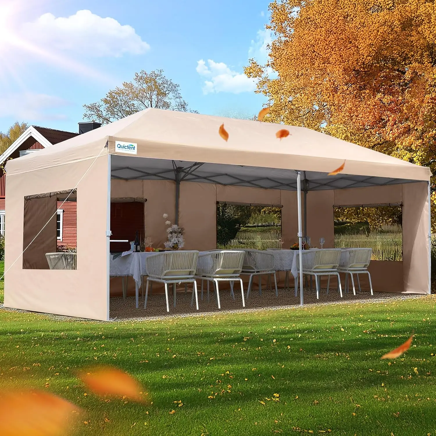 10x20 ft Pop up Canopy with Sidewalls Easy up Canopy Tent Instant Shelter with Windows for Outdoor Event Party
10x20 ft Pop up Canopy with Sidewalls Easy up Canopy Tent Instant Shelter with Windows for Outdoor Event Party