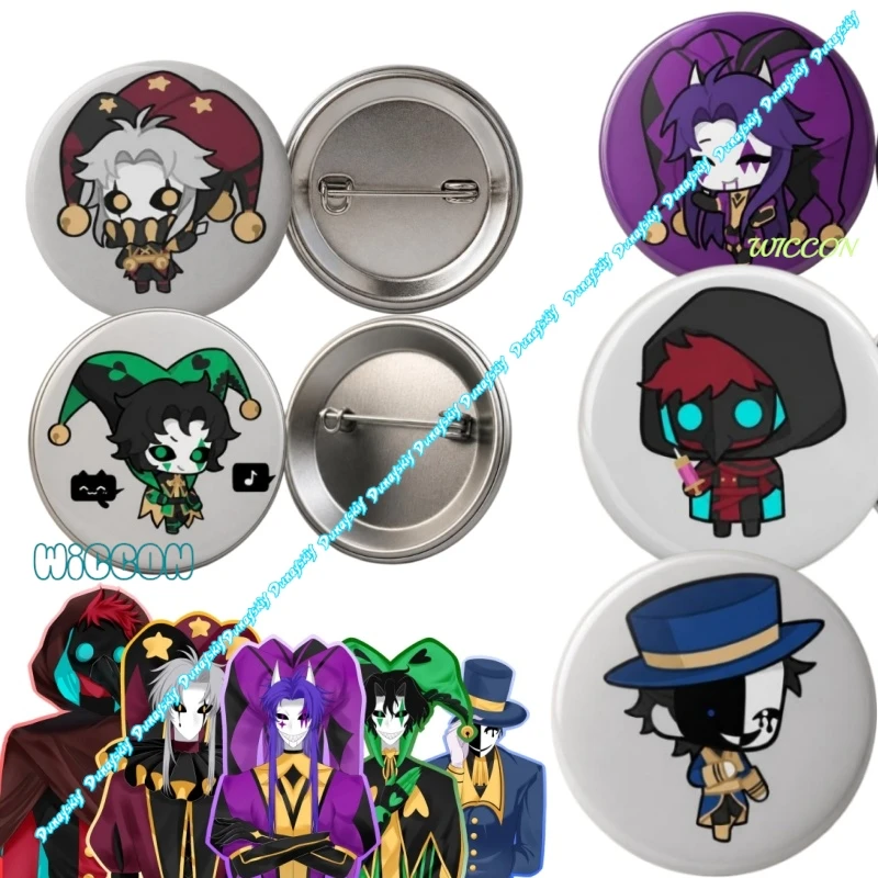 Freak Circus Pierrot Harlequin Jester Tinplate Button Badges Brooch Pins For Costume Backpack Decoration
Freak Circus Pierrot Harlequin Jester Tinplate Button Badges Brooch Pins For Costume Backpack Decoration