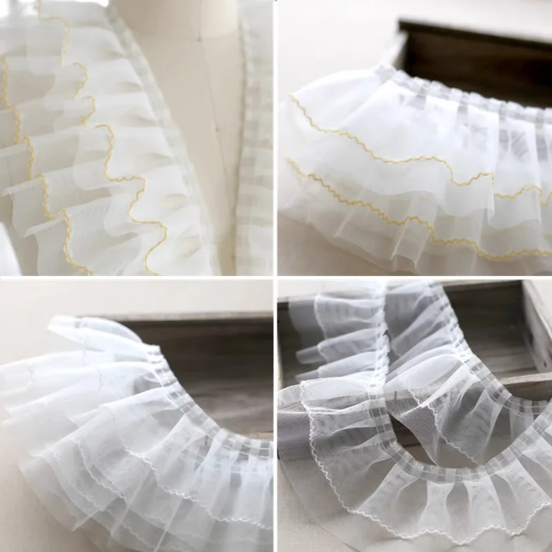 2 Yards Pleated Lace Ribbons Trim For Needlework Decoration Party Dress DIY Crafts Supplies Apparel Sewing Accessories Fabrics
2 Yards Pleated Lace Ribbons Trim For Needlework Decoration Party Dress DIY Crafts Supplies Apparel Sewing Accessories Fabrics