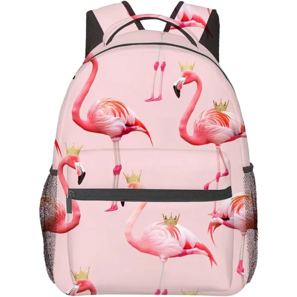 Cute Flamingo Backpack,Animal Crown Pink Polyester Backpacks,Lightweight Double Shoulder Back Pack For Girls Women,Chic Bookbag,
Cute Flamingo Backpack,Animal Crown Pink Polyester Backpacks,Lightweight Double Shoulder Back Pack For Girls Women,Chic Bookbag,