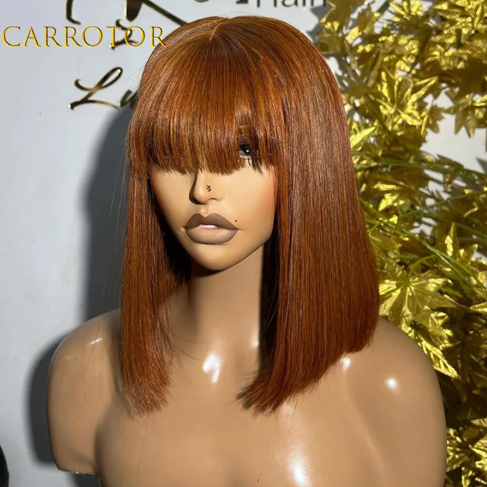Ginger Orange Short Bob Straight With Bangs 4x4 Transparent Lace Closure Glueless Wig Human Hair Ready To Wear Pixie Cut Bob
Ginger Orange Short Bob Straight With Bangs 4x4 Transparent Lace Closure Glueless Wig Human Hair Ready To Wear Pixie Cut Bob