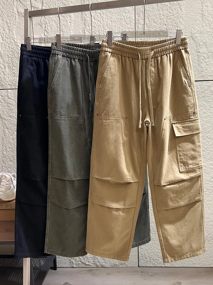 Quality Cotton Men's Casual Pants Loose Straight Leg Pocket Design 3D Tailoring Spring Fashionable Breathable Comfortable
Quality Cotton Men's Casual Pants Loose Straight Leg Pocket Design 3D Tailoring Spring Fashionable Breathable Comfortable