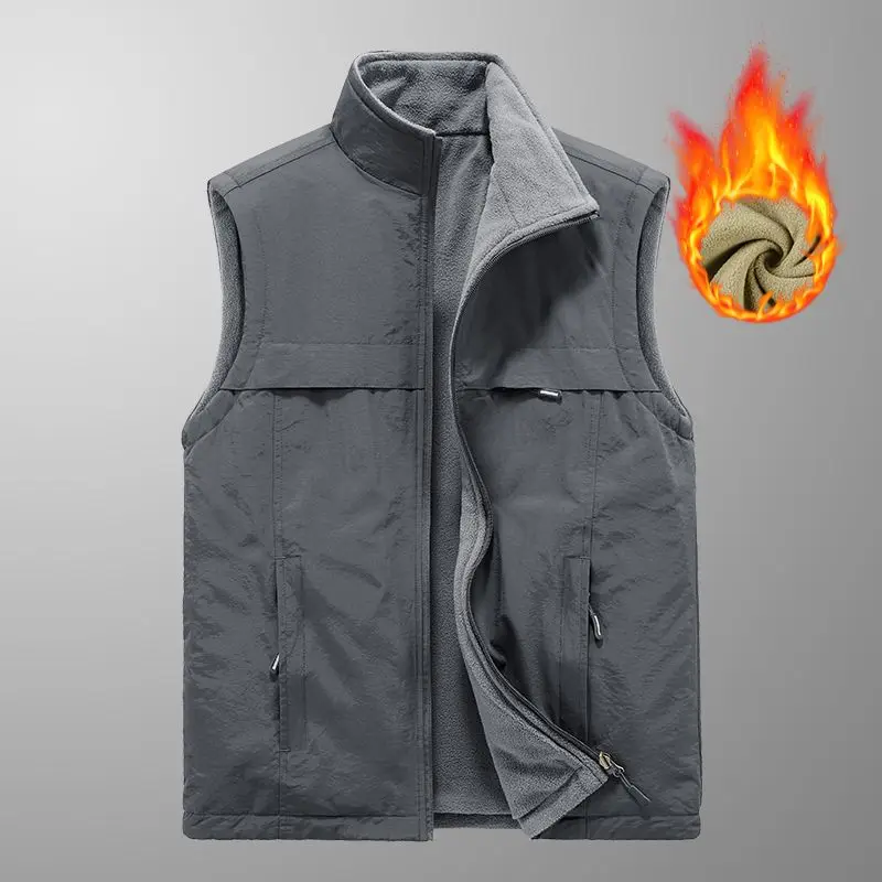 2024 Men Autumn Winter New Fleece Warm Vest Jacket Male Casual Thicken Waistcoat Men's Loose Pockets Sleeveless Coats D643
2024 Men Autumn Winter New Fleece Warm Vest Jacket Male Casual Thicken Waistcoat Men's Loose Pockets Sleeveless Coats D643