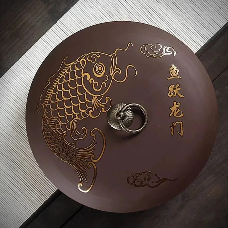 Чайная коробка из фиолетовой глины, круглая чайная коробка для торта, ретро банка для хранения чая в китайском стиле, Пылезащитная влагостойкая чайная банка, украшение для дома
Чайная коробка из фиолетовой глины, круглая чайная коробка для торта, ретро банка для хранения чая в китайском стиле, Пылезащитная влагостойкая чайная банка, украшение для дома