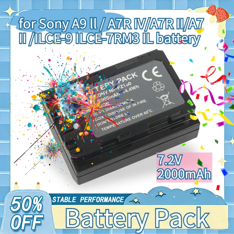 NP-FZ100 Camera Battery for Sony A9 II / A7R IV / A7R III / A7 III /ILCE-9 IL CE-7RM3 IL 7.2V 2280mAh Battery
NP-FZ100 Camera Battery for Sony A9 II / A7R IV / A7R III / A7 III /ILCE-9 IL CE-7RM3 IL 7.2V 2280mAh Battery