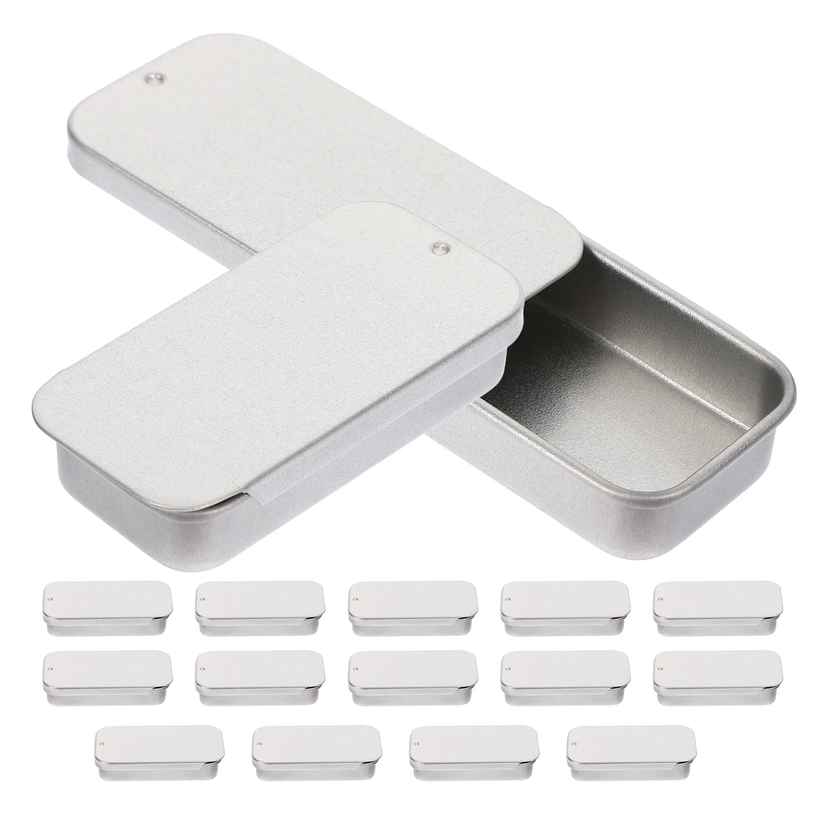16pcs Small Tinplate Boxes 3.5X2.4X1.2In Push Lid Metal Tin Storage Container For Pills Coins Portable Practical
16pcs Small Tinplate Boxes 3.5X2.4X1.2In Push Lid Metal Tin Storage Container For Pills Coins Portable Practical
