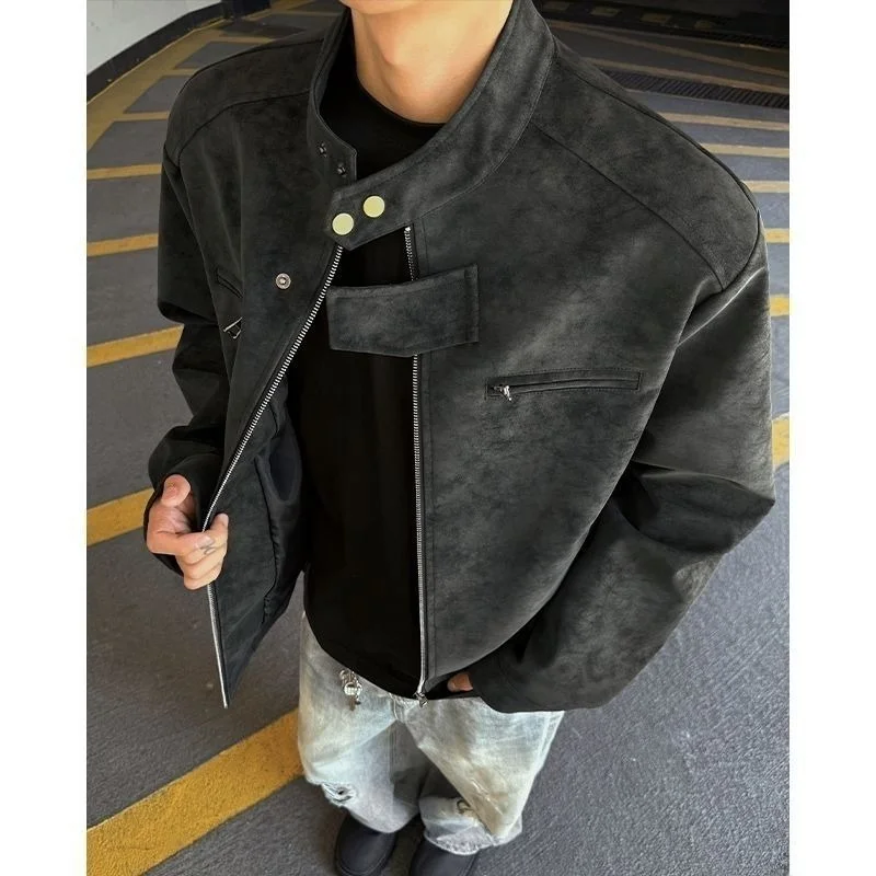 Zipper Metal Collar PU Leather Jaet Men's Youth American Harington Retro Dyed Jaet Spring Autumn High Street Top
Zipper Metal Collar PU Leather Jaet Men's Youth American Harington Retro Dyed Jaet Spring Autumn High Street Top